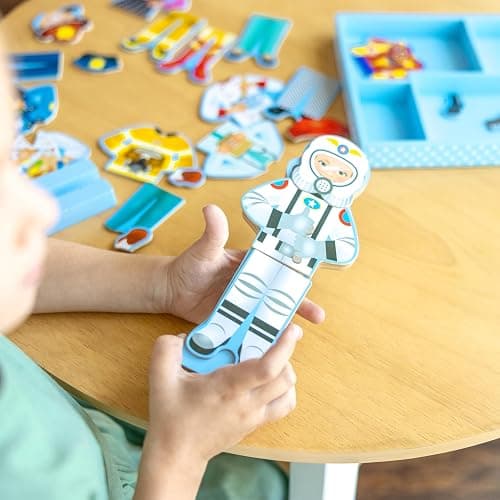 Melissa & Doug Julia Magnetic Dress-Up Wooden Doll Pretend Play Set (25+ pcs) thumbnail 8