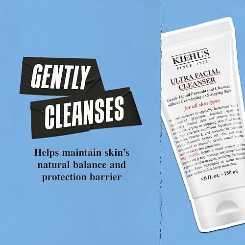 Kiehl's Ultra Facial Cleanser, Lightweight Foamy Facial Cleanser, Enriched Formula that Replenishes Skin Barrier, Gently Exfoliates and Moisturizes, Suitable for All Skin Types, Paraben Free thumbnail 4