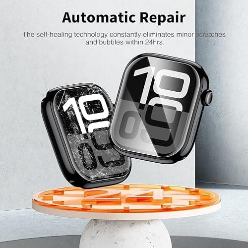 LK 6 Pack for Apple Watch Series 11 Screen Protector 46mm Series 10 [Flexible TPU Not Glass] Self-Healing, Max Coverage, Bubble Free, HD Clear Screen Protector for iWatch S11/S10 46mm, Anti-Scratch thumbnail 3