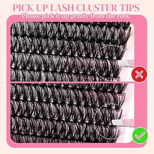 FADLASH Lash Clusters Kit 80D+100D Eyelash Clusters Natural D Curl Eyelash Extensions 8-16mm with Lash Bond and Seal Lash Tweezer for Beginners (80D+100D, 2Pack) thumbnail 7
