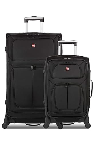 SwissGear Sion Softside Expandable Luggage, Black, 2-Piece Set (21/29) thumbnail 3