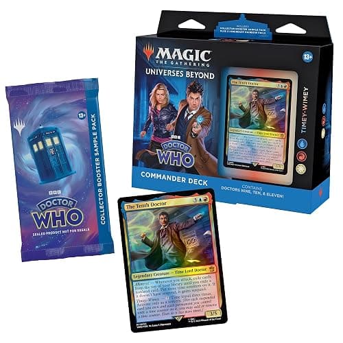 Magic: The Gathering Doctor Who Commander Deck – Timey-Wimey (100-Card Deck, 2-Card Collector Booster Sample Pack + Accessories) thumbnail 2