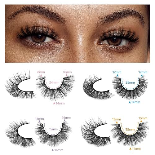 20 Pairs False Eyelashes Natural Faux Mink Lashes Wispy Cat Eye Lashes Fluffy 4 Styles 5D Volume Fake Eyelashes Pack by TNFVLONEINS thumbnail 3