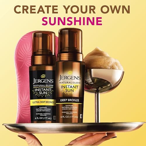 Jergens Natural Glow Instant Sun Body Mousse, Ultra Deep Bronze, 6 oz | Sunless Tanning Formula, Natural-Looking Color, Lightweight Mousse, Streak-Free Application, Fast-Drying Finish thumbnail 8
