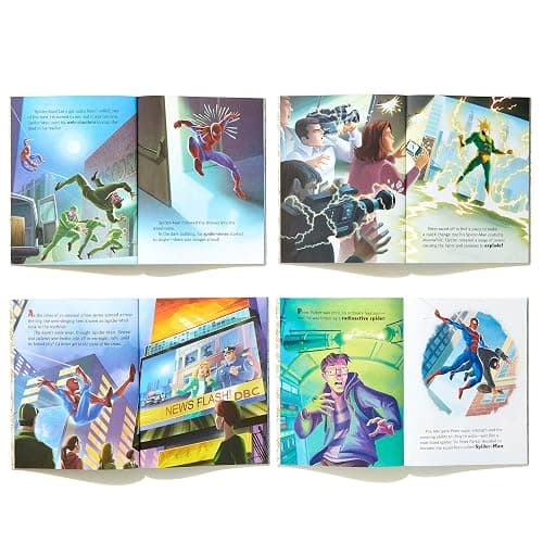 Spider-Man Little Golden Book Library (Marvel): Spider-Man!; Trapped by the Green Goblin; The Big Freeze!; High Voltage!; Night of the Vulture! thumbnail 5