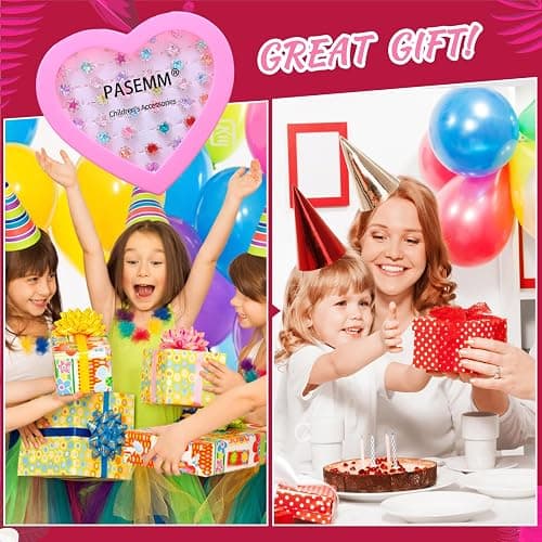PASEMM 36pcs Little Girl Rhinestone Gem Rings,Adjustable,Random Color Style Diamond Kids Play Rings in Box,Pretend Play and Dress Up Rings for 4-12 Year Old Girl Birthday Gifts, 3 4 5 6 7 8 9 10 11 12 thumbnail 5