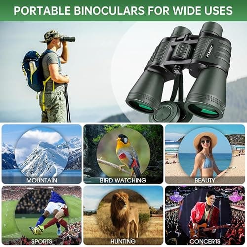20x50 High Powered Binoculars for Adults, Waterproof Binoculars with Low Light Vision for Bird Watching Hunting Camping Travel Cruise Hiking Sports Stargazing, Gifts for Men Dad thumbnail 7