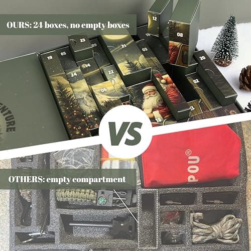 Survival Advent Calendar for Adult Men - Survival Kits Advent Calendar 2025 for Teen 24 Days Christmas Countdown - Xmas Surprise Gifts for Outdoor Adventure thumbnail 3