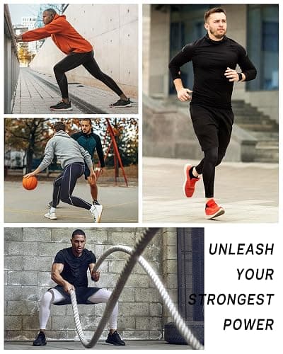 Roadbox 1, 2 or 3 Pack Men's Compression Pants Athletic Base Layer Cycling Tights Leggings for Running Yoga Basketball thumbnail 5