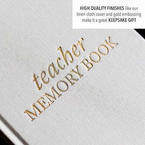 DUNCAN & STONE PAPER CO. Teacher Memory Book – 20 Years Of Memories Notebook for Teachers - Linen Cover Classic Teacher Journal Notebook - Cute Journaling Notebooks (130 Pages) thumbnail 3