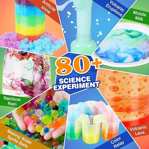 Science Kit for Kids,80 Science Lab Experiments,Scientist Costume Role Play STEM Educational Learning Scientific Tools,Birthday Gifts and Toys for 6 7 8 9 Years Old Boys Girls Kids thumbnail 4