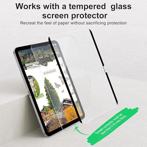 SPARIN Paper Magnetic Screen Protector for iPad A16 11th/10th generation (2025-11 Inch/ 2022-10.9 Inch,) Detachable Matte Finish Film, Write and Draw Like on Paper, Reusable, Removable, Anti Glare thumbnail 5