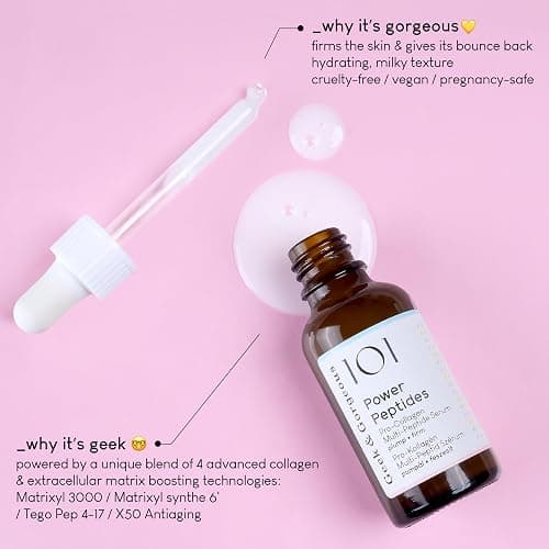 Geek & Gorgeous Power Peptides Serum, Multi-Peptide Face Serum for Firm, Smooth-Looking Skin, Supports Skin Elasticity, Lightweight skin-revitalizing Formula, 1 fl oz thumbnail 6