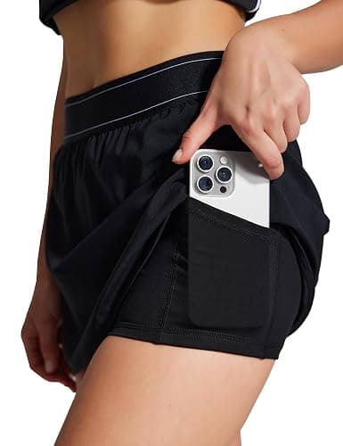 AugIris Women's Tennis Golf Skirts High Waisted with Pockets Inner Shorts for Athletic Skorts Sports Running thumbnail 2