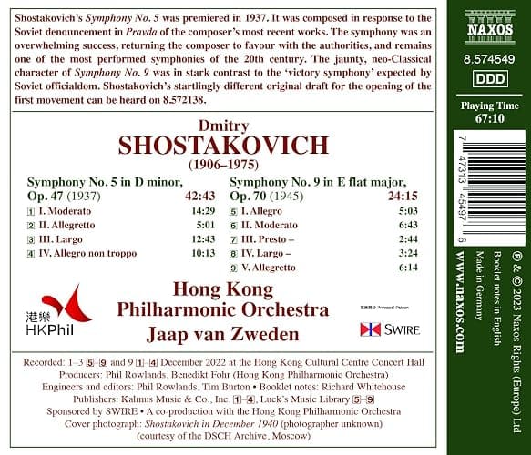 Dmitry Shostakovich: Symphonies Nos. 5 and 9 thumbnail 2