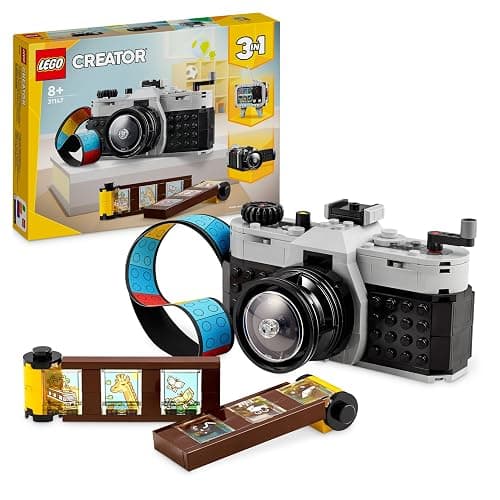 LEGO Creator 3in1 Retro Camera Toy to Video Camera to TV Set, Kids' Desk Decoration or Bedroom Accessories, Photography Gifts for Girls and Boys Aged 8 Plus Years Old Who Enjoy Creative Play 31147 - Image 1