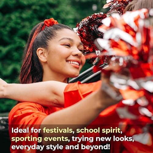 Hally Hair Temporary Hair Color, Shade Stix (Red) - Hair Makeup Accessories for Kids, Teens & Adults - 12 ml Washable Hair Chalk & Dye for Festivals, Sporting Events & Parties thumbnail 4