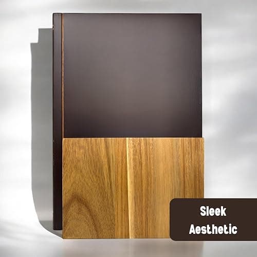 The Cutting Board Library | 100% Acacia Wood | Set of 3 Decorative Kitchen Boards with Wooden Stand | Cheese, Bread & Charcuterie Display | Statement Countertop Accent thumbnail 3