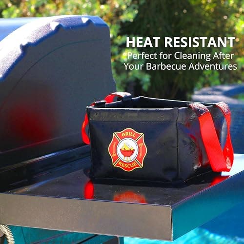Grill Rescue Collapsible Bucket – Durable, Foldable Water Bucket for Grill Cleaning, Camping, and Outdoor Use (Dunk Tank) thumbnail 5