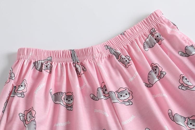Hupohoi Kids Pajama Sets 3pcs Cartoon Sleepwear Chest Pocket Short Sleeve Top with Shorts Pants Nighty Pjs 6 to 18 Years thumbnail 5