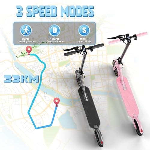 Sigravy Electric Scooter for Adults, Folding Commuter Kids E-Scooter, 350W Motor, 8.5” Tires, 16–19 MPH, 19–21 Miles Range, Dual Brake, App Control, Lightweight Scooter for Teens thumbnail 3