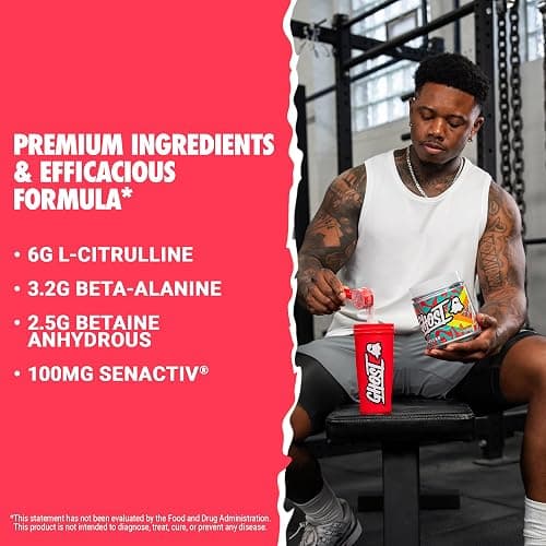 GHOST Legend Pre-Workout Powder, Orange Cream - 30 Servings – Pre-Workout for Men & Women with Choline, L-Citrulline, & Beta Alanine for Energy & Focus thumbnail 4