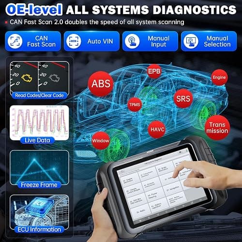XTOOL D8S Bidirectional Scan Tool 2025 Upgraded Ver. of D8 Scanner, OBD2 Scanner Diagnostic Tool, Topology Mapping, ECU C0ding, 42+ Resets, FCA, CAN FD&DoIP, All System Scanner for Car, 3-Year Update thumbnail 7