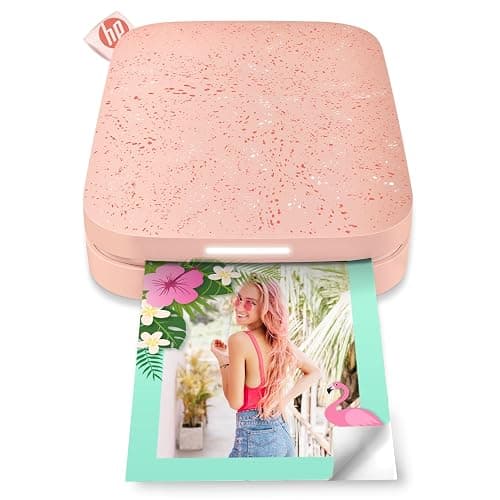 HP Sprocket Portable 2x3 Inch Instant Photo Printer (Blush Pink) Print Pictures on Zink Sticky-Backed Paper From Your iOS & Android Device - Image 1