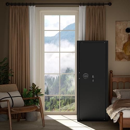 Bonusall 12-15 Gun Safe for Rifles,Fireproof Gun Safe for Rifles and Pistols,Rifle Safes for Home with Digital Keypad,Adjustable Shelves & Handgun Pockets thumbnail 2