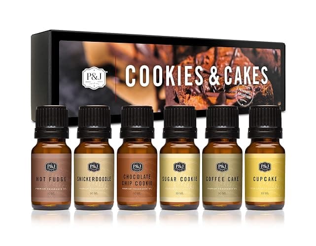P&J Trading Fragrance Oil Cookies & Cakes Set | Candle Scents for Candle Making, Freshie Scent, Soap Making Supplies, Diffuser Oil Scents - Image 1