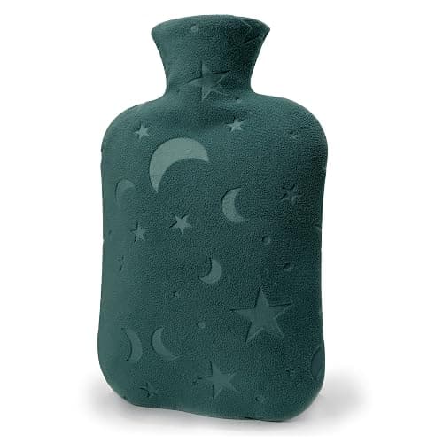 DICEVER Hot Water Bottle with Soft Cover, 2L Hot Water Bag for Menstrual Cramps, Neck and Shoulder Pain Relief, Hot and Cold Therapies, Hand Feet Warmer, Green - Image 1