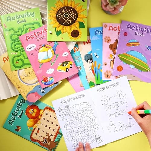 BenLouis 72pcs Mini Activity Books Bulk Kids Birthday Classroom(Classic) | Small activity books, party favors for kids, goodie bags stuffers, return gifts for birthday, classroom travel prizes thumbnail 2