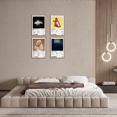 generisch Album Cover Limited Edition Posters (Set of 4) Unframed 8inch X 12inch(20 X 30cm) Room Aesthetic Music Posters thumbnail 5
