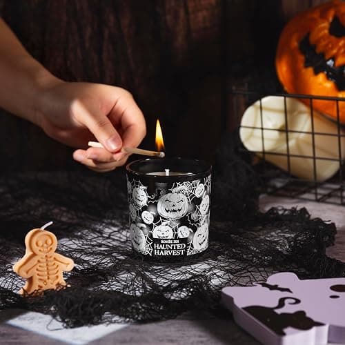 ROMIIE ZOI Scented Candle - Haunted Harvest Halloween - 6oz Soy Wax Candle for Autumn, Gift for Her/Him - Haunted Harvest Halloween thumbnail 5