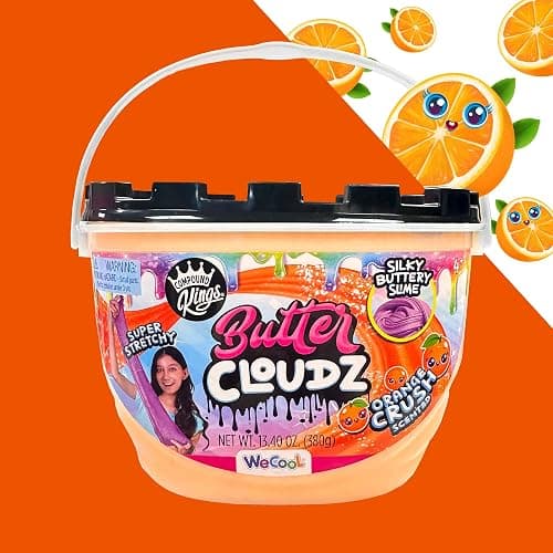 Compound Kings Fluffy Butter Cloudz Scented Large Slime Bucket for Kids – Soft, Squishy, Non-Toxic Sensory Toy | Orange Crush Slime Gift thumbnail 3