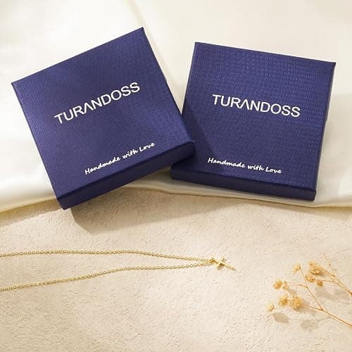 Turandoss Gold Cross Necklace for Women Girls Jewelry Gifts, Dainty 14K Gold Plated Cross Necklace Infinity CZ Holy Mary Medal Necklaces for Women Baptism Religious Faith Jewelry First Communion Gifts thumbnail 7
