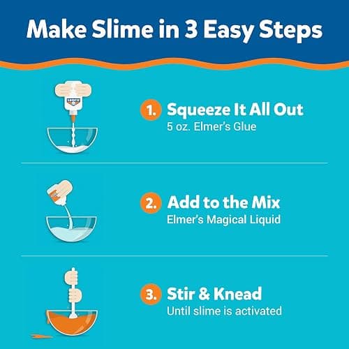 Elmer's Magical Liquid, Slime Activator Solution, Updated Formula for Double Slime Output, Safe and Washable, 1 Quart thumbnail 6