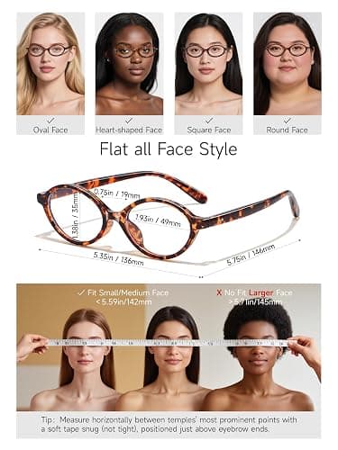 Icesor Oval Blue Light Blocking Glasses Vintage Y2K Anti Eyestrain Protection TV Computer Gaming for Women Reno thumbnail 5
