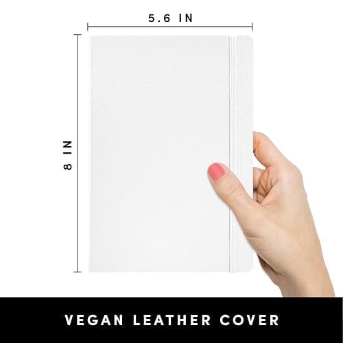 PAPERAGE Lined Journal Notebook, (White), 160 Pages, Medium 5.6 in x 8 in - 100 GSM Thick Paper – Hardcover Journaling Notebook for Work, School & Note Taking thumbnail 3