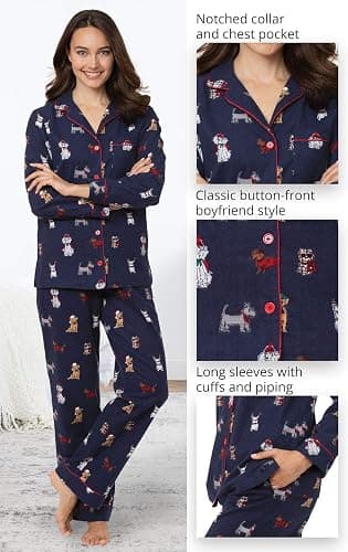 PajamaGram Winter Pajamas For Women - Flannel Pajamas Women thumbnail 5