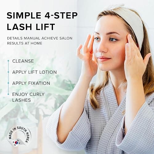 AYASAL Korean Lash Lift Kit: Thio-Free Eyelash Perm Formula for Safe & Long-Lasting Natural Curl - Self Lash Lifting DIY Set for Salon-Quality Results at Home thumbnail 6