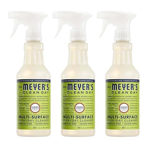 MRS. MEYER'S CLEAN DAY Cleaner Spray, Lemon Verbena, 16 fl oz, 3 Pack | Removes Dirt and Freshens Surfaces, Multi-Surface, Everyday Use, All-Purpose Cleaner, Cruelty Free, Made with Essential Oils - Image 1