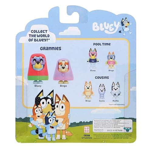 Bluey - Grannies Bingo 2.5" Figures - 2 Pack, Multicolor, 13041 thumbnail 8