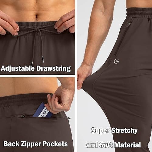G Gradual Men's Sweatpants with Zipper Pockets Tapered Joggers for Men Athletic Pants for Workout, Jogging, Running thumbnail 5