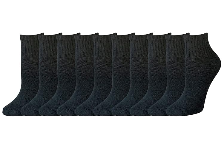 Amazon Essentials Women's Cotton Ankle Socks, Lightly Cushioned, 10 Pairs - Image 1
