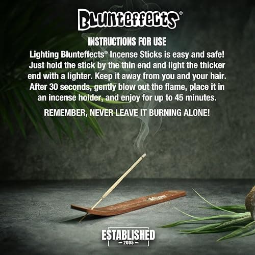 Blunteffects Hand-Dipped Incense Sticks - Premium 144-Pack Variety Set, 12 Different Scents, 11" Long, USA-Made Aromatherapy with Long Burn Time (12 Pack, 144 Total Sticks) thumbnail 7