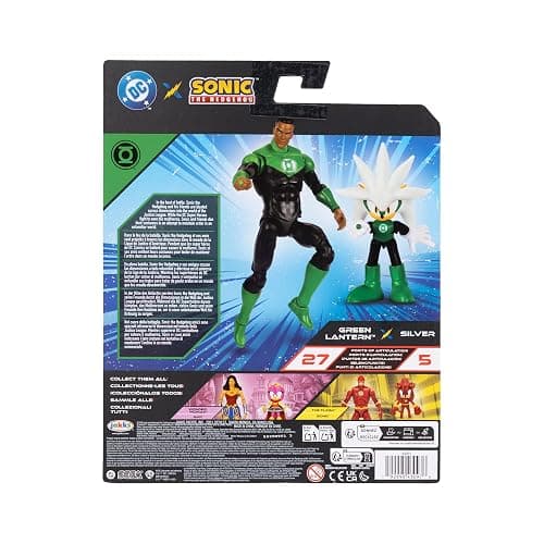 DC X Sonic Collectable Action Figure Multipack Pair of Silver as Green Lantern and Green Lantern Himself! Featuring Multiple Points of Articulation for Action-Packed Posing thumbnail 11