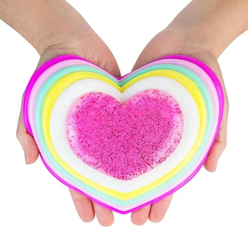 ORB Tabalicious Jumbo TABA Squishy Rainbow Heart Toy - Giant TABA Rainbow Colored Heart with Sparkling Center - Soft, Sticky TABA Squishies - Fun Squishy Fidget Stress Ball Toys for Kids and Adults thumbnail 2