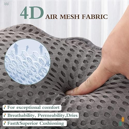 Bath Pillow RUVINCE Ergonomic Luxury Bathtub Pillow with Head,Neck, Shoulder and Back Support, 4D Bath Pillows for tub with 6 Powerful Suction Cups, Fits All Bathtub thumbnail 4