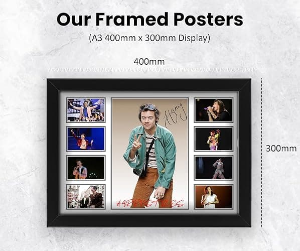 Harry Styles Signed Poster Print - Limited Edition Autograph Fan Gift – Collectible Memorabilia Merchandise (Unframed A3 (30x40cm)) thumbnail 3